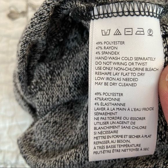 URBAN OUTFITTERS Tie Waist Top Marled Long Sleeve Stretch Pullover Large - Picture 6 of 6